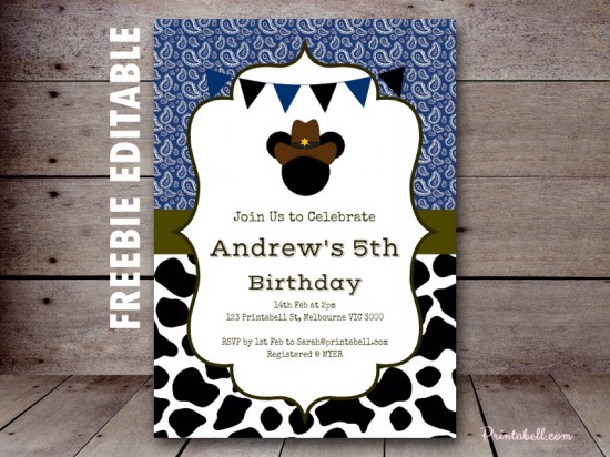 FREE Lil Cowboy Mickey Mouse Printable - Birthday Party ...