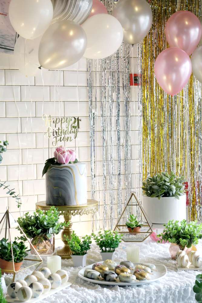 Whimsical Marble Birthday Party - Birthday Party Ideas & Themes