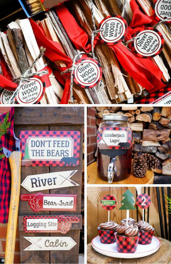Lumberjack Party Inspirations Birthday Party Ideas & Themes