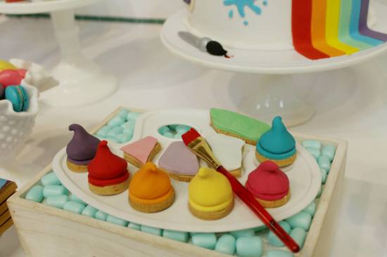 Modern Art Birthday Party cupcakes treats