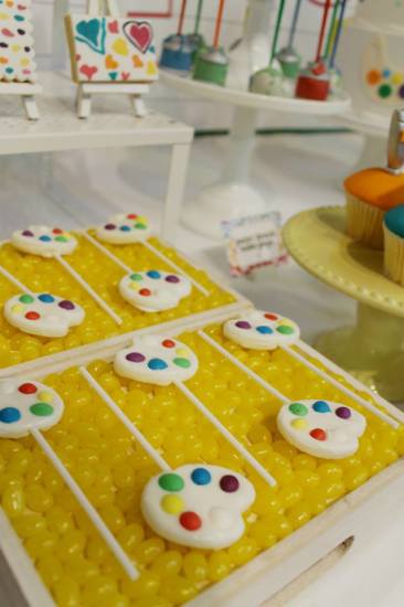 Modern Art Birthday Party pops