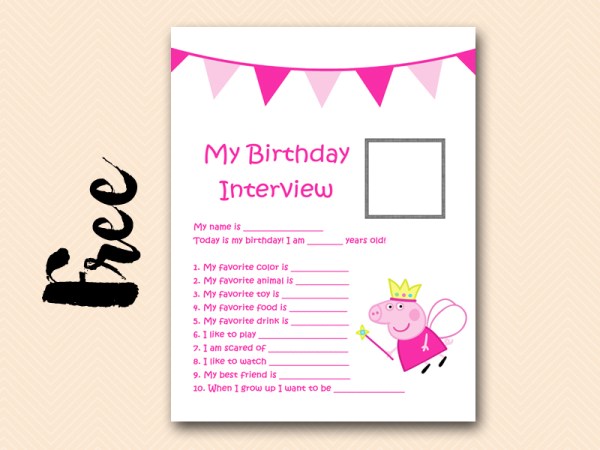 Download Free Princess Peppa Pig Printable Birthday Party Ideas For Kids